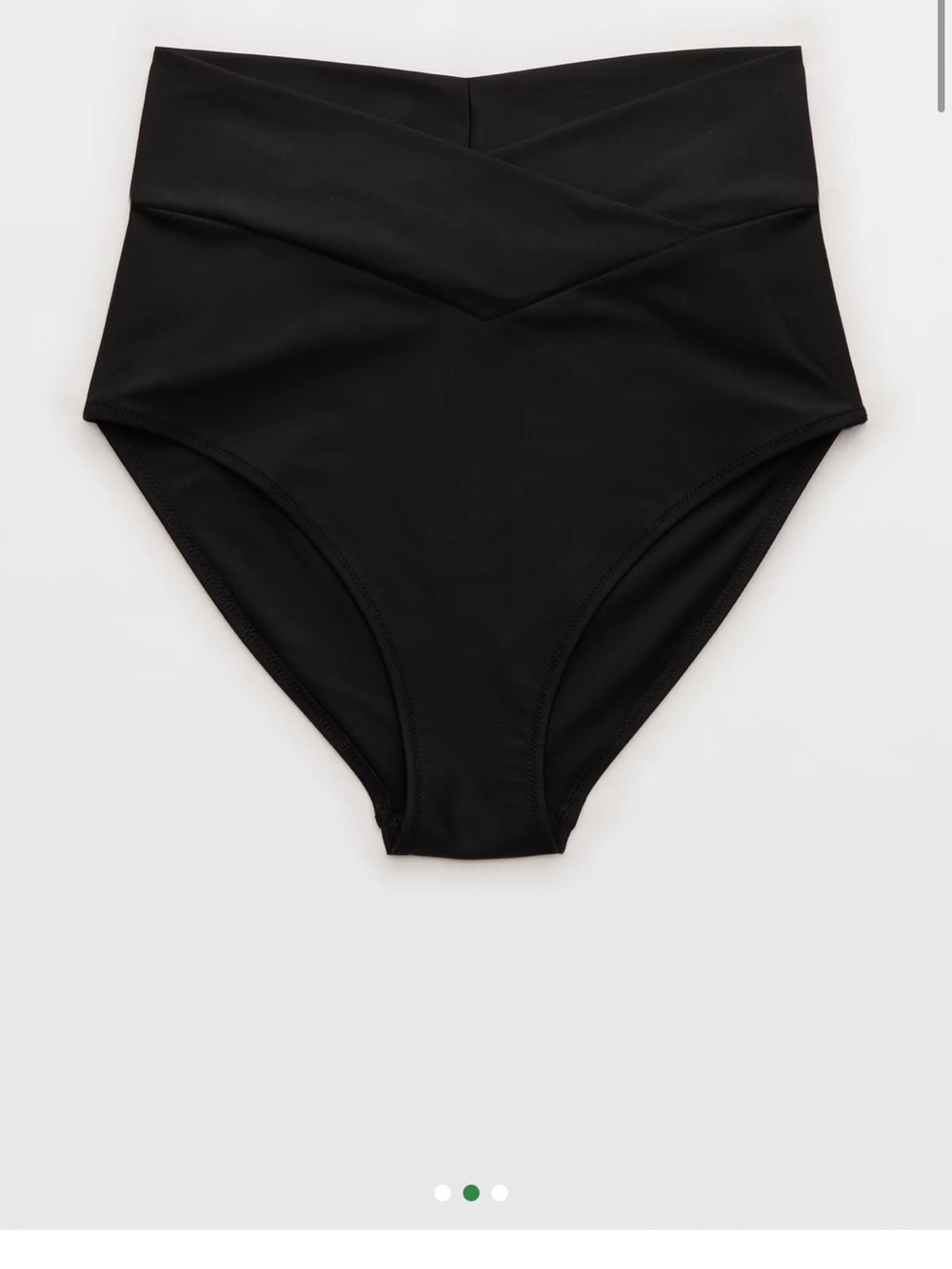 aerie Women’s Black High Waisted Cross Over Bikini Bottom size L